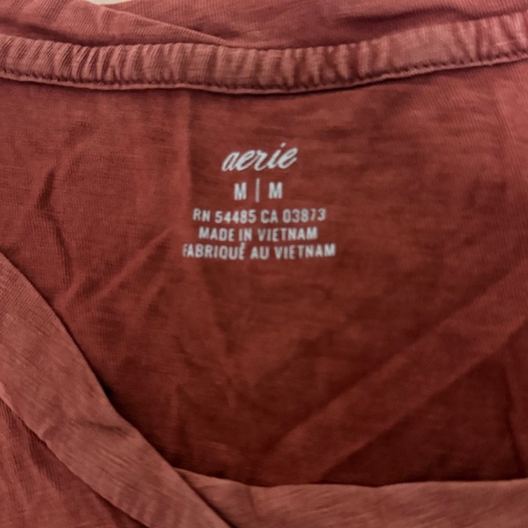 3/$10 Aerie Short Sleeve Tee in Deep Rust - Picture 2 of 7